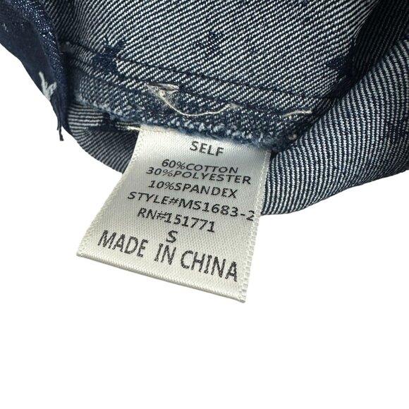 Altard State Womens Star-Patterned Denim Skort Size Small - Blue - Picture 6 of 7